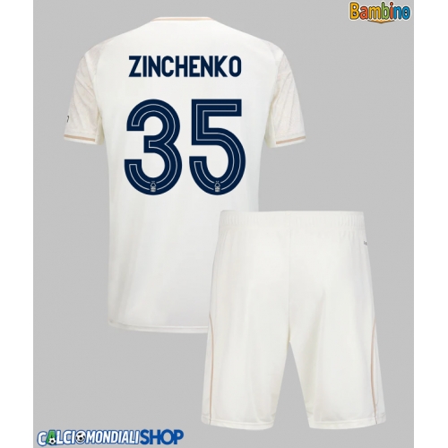 Maglie da calcio Nottingham Forest Oleksandr Zinchenko #35 Seconda Maglia Bambino 2025-26 Manica Corta + Pantaloni corti)